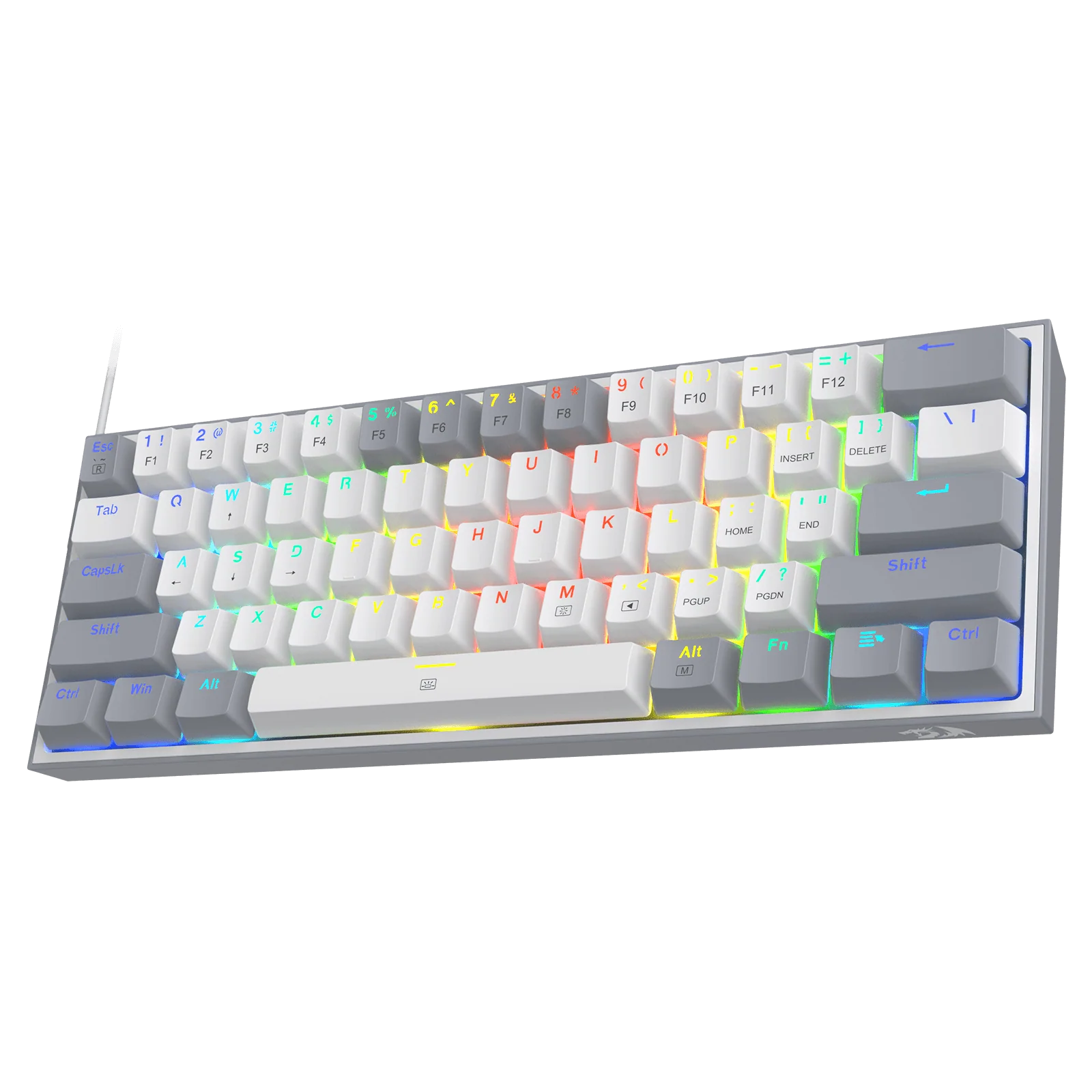 Redragon Fizz RGB Wired Mechanical Gaming Keyboard RGB - K617 RGB White Gray