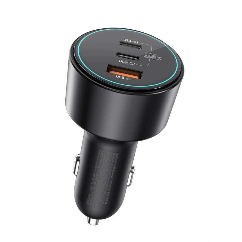Wiwu Starship USB-A+2USB-C Fast Car Charge 200W - Wi-QC026