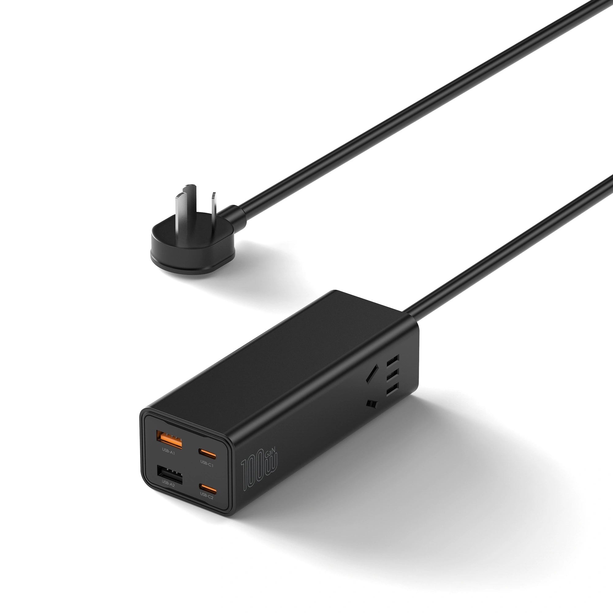 Wiwu Wall Desktop Powerstrip Gallium Nitride Dual Usb-C + Dual Usb-A 100W