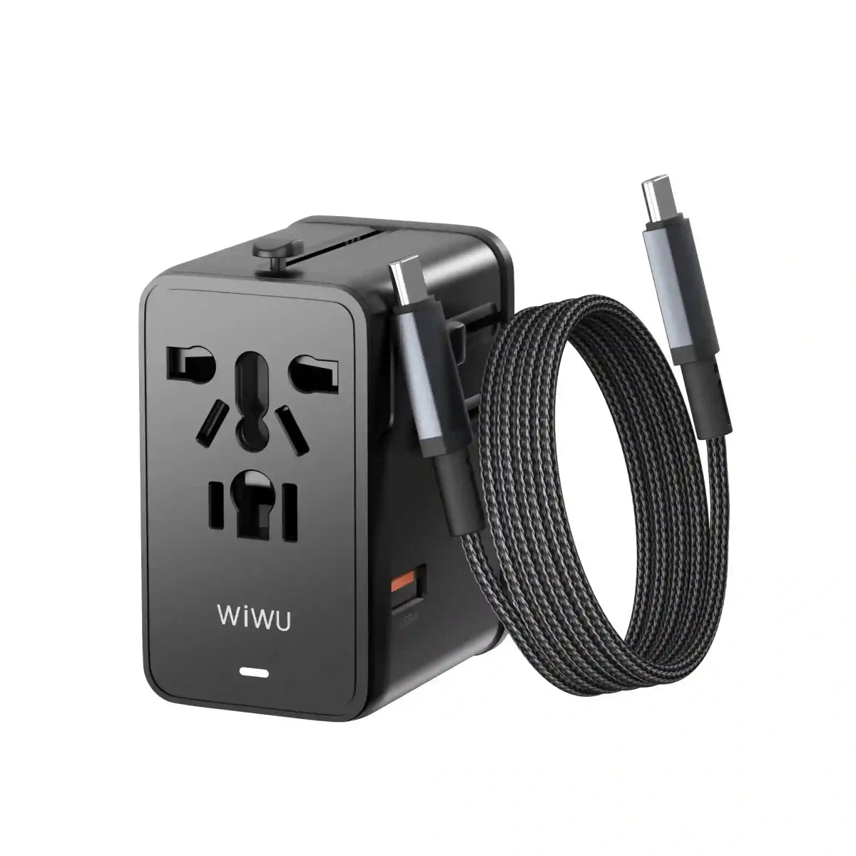 Wiwu Unuversal Plug Adapter 45W Cable 1m Combo WI-UA014 Black