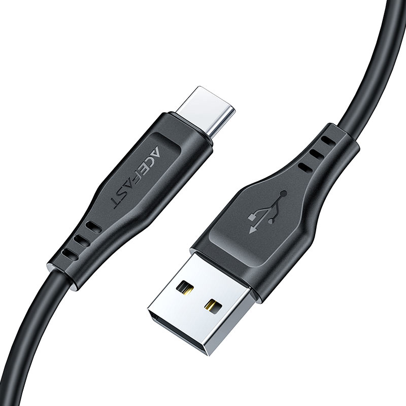 Acefast Soft And Durable Superb Durability USB-A TO USB-C 1.2m - C3-04 Black