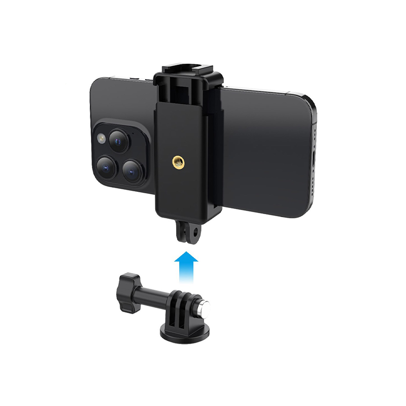Porodo 2in1 Mobile and Camera Mount with Suction Base - Black