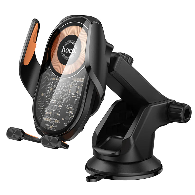 hoco Automitic 3-Axis Linkage Wireless 15W Charging -HW34 bLACK