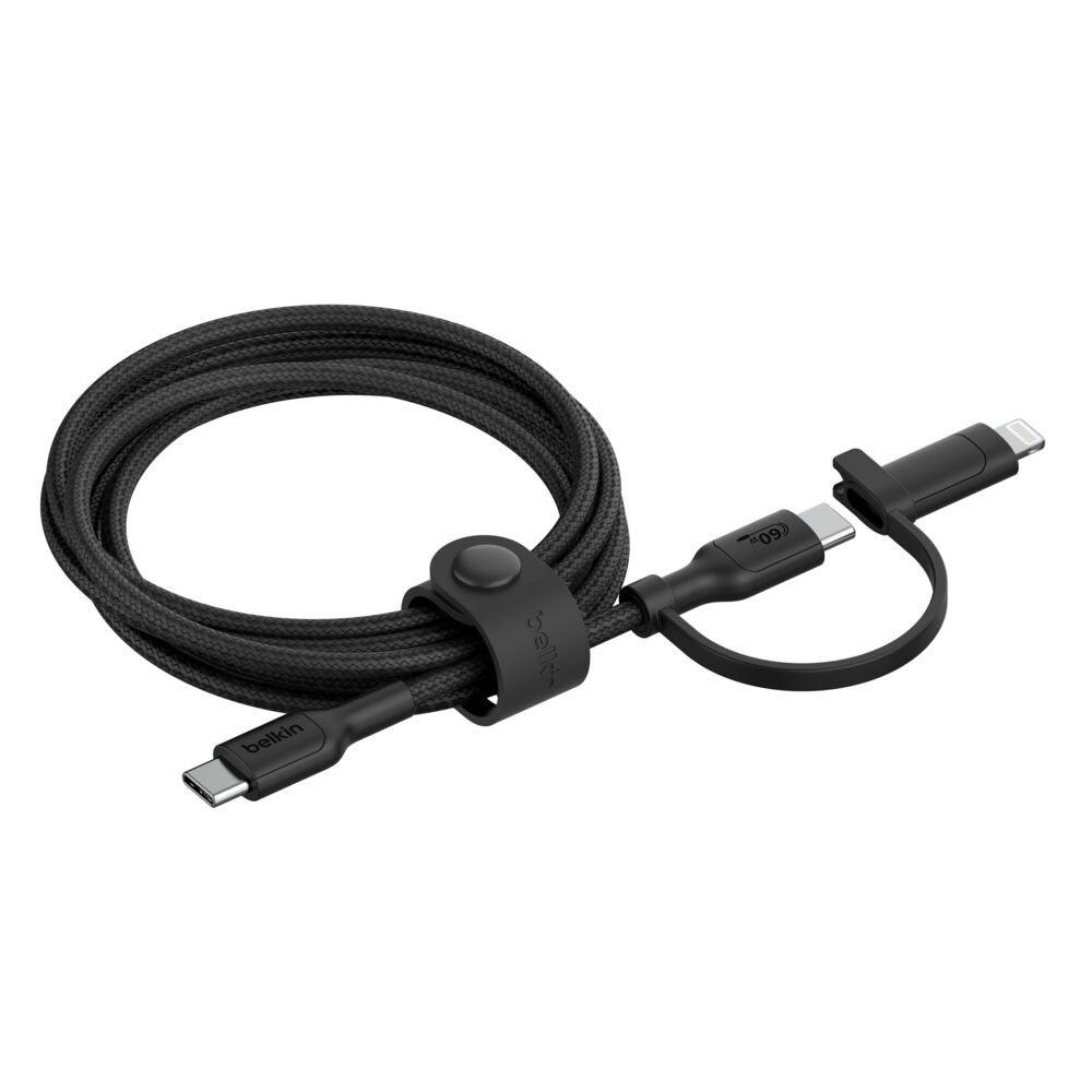 Belkin Boost Chare Pro 2 in 1 Cable With USB-C And Lightning Connector 60W