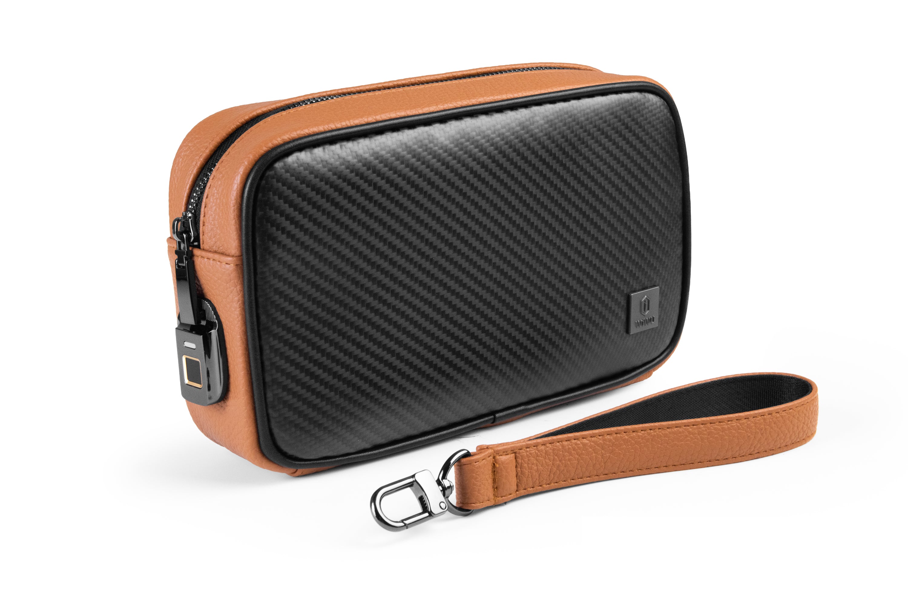 Wiwu Master Carbon Fingerprint Lock Pouh-Light Brown