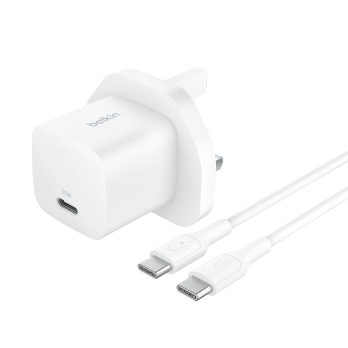 Belkin Boost Charge USB-C Wall Charger 25W USB-C TO USB-C Cable