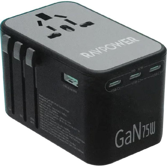 Ravpower Total 75W One Travel Charger For 190 Countries - RP-PC1043