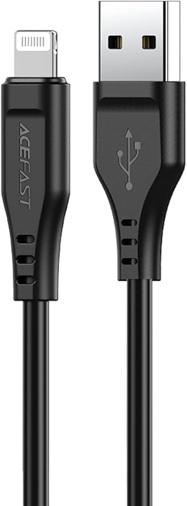 Acefast Soft And Durable Superb Durability USB-A TO Lightning Cable 1.2m - C3-02 Black