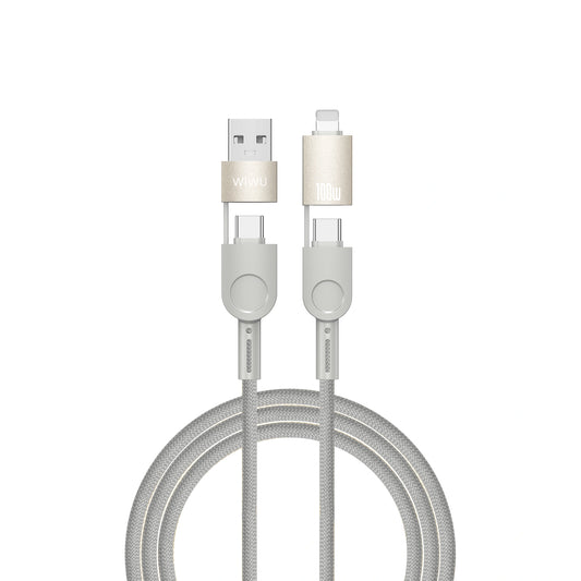 Wiwu Rptor USB-A+USB-C TO USB-C+IP Cable 100W