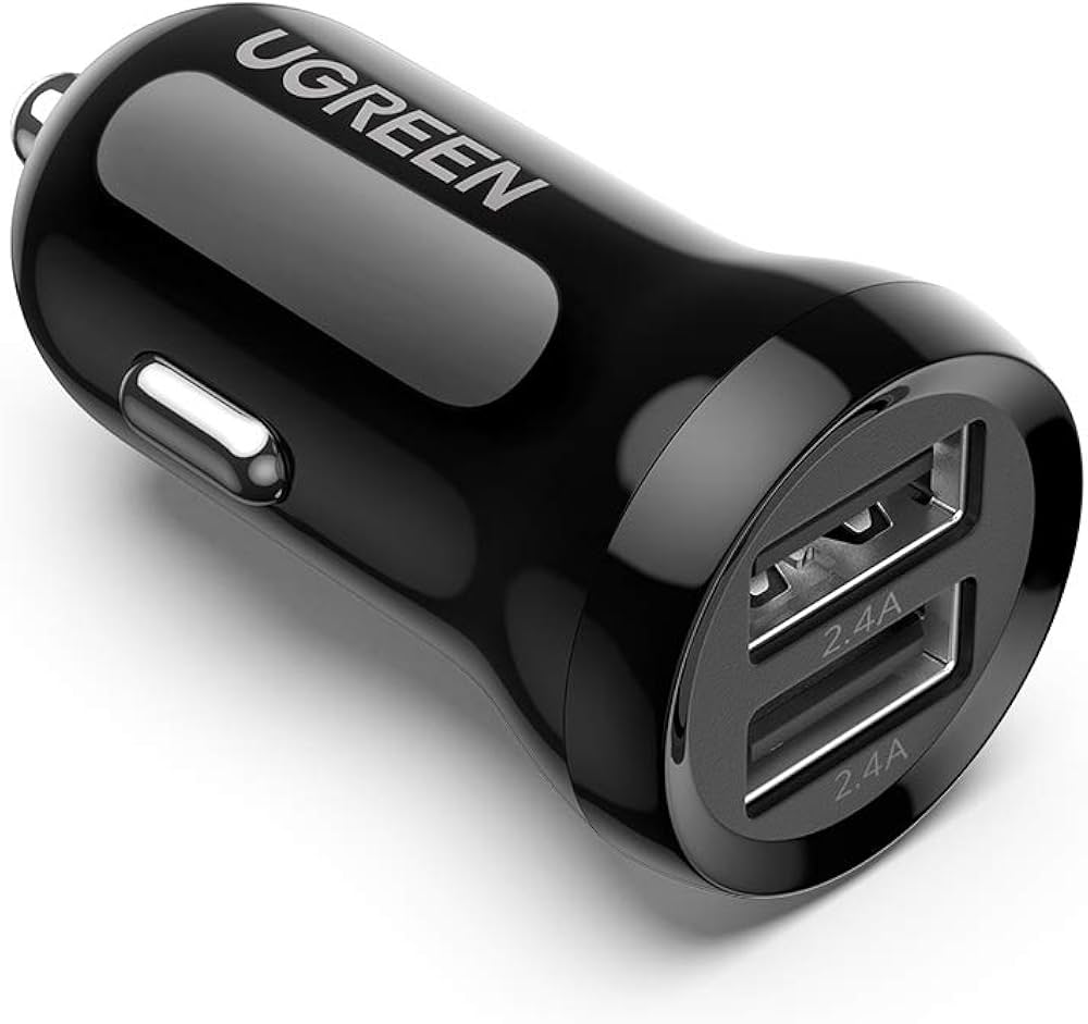 '- Ugreen Mini Dual USB Car Charger 5V 4.8A