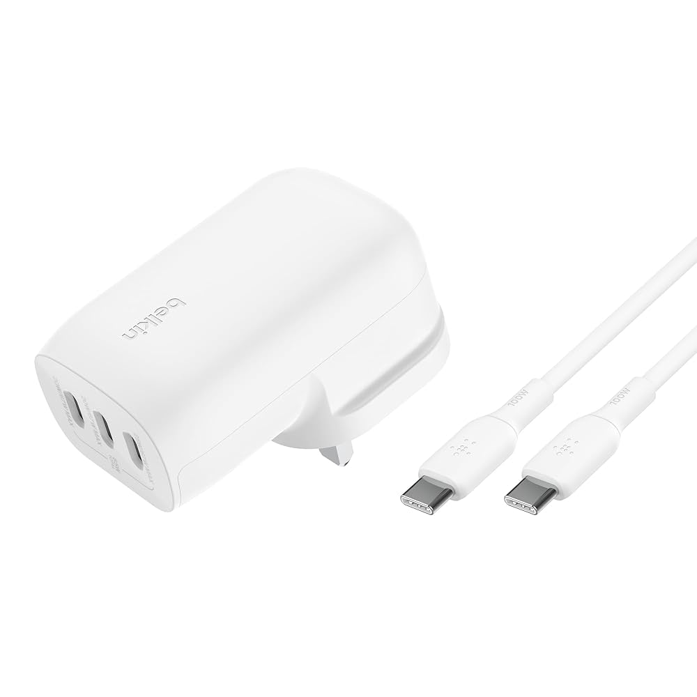 Belkin Boost Chare 3-Port USB-C Wall Charger With PPS 67W + USB-C Cable