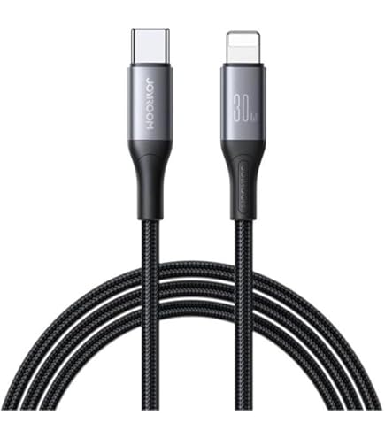 Joyroom 90* Fast Charging Data Cable Type-c to Lightning 30W S-A56 - Black