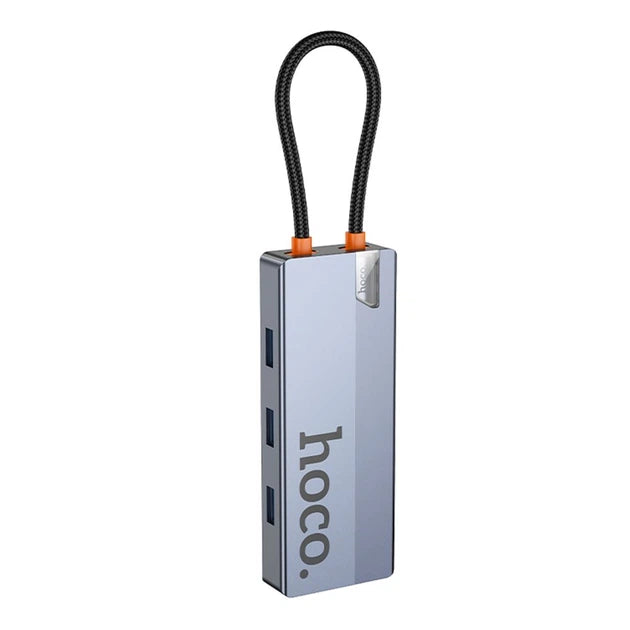 Hoco 5-in1 Converter Usb-C To Usb-A3.0-3+Hdtv+Pd Space gray HB50