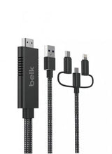 3 IN 1 HDTV Cable For Lightning&Micro USB & USB-C Connector 1800mm