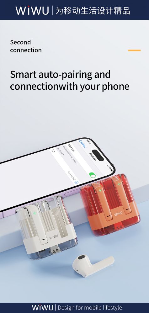 Wiwu Airpods Crystal True Wireless Stereo T21