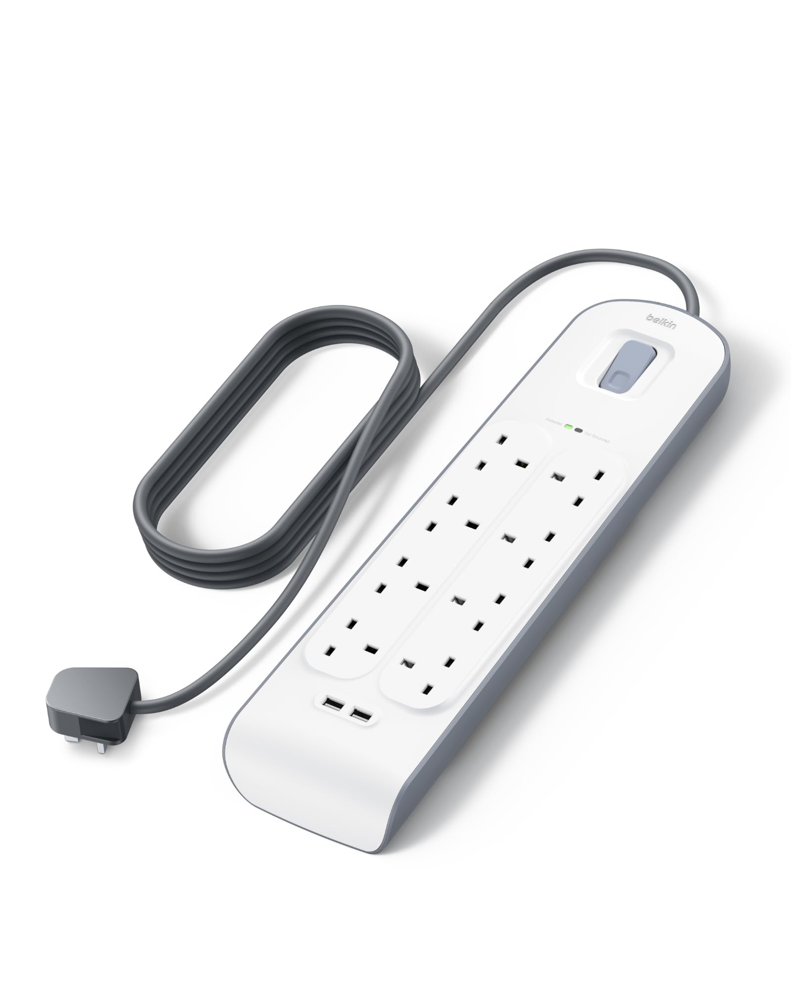 Belkin Surge Plus 8 OutLet 2 USB Strio 2m