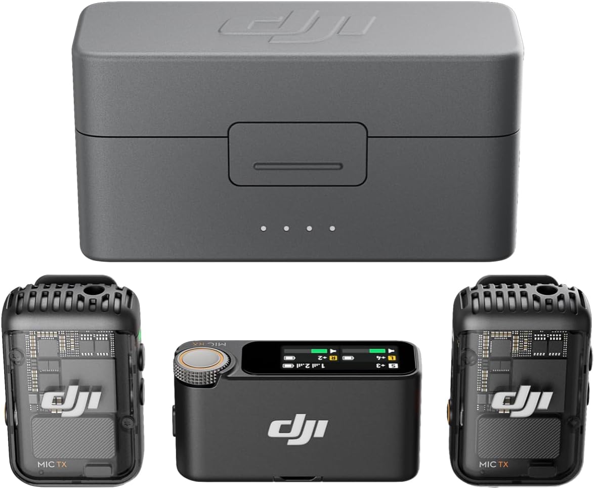 Dji Mic 2 wireless Microphone Sans Fil (2TX+1RX) Charging Case