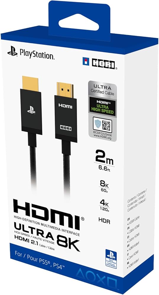 Hori Playstation HDMI Ultra High Speed Cable 8K 2m