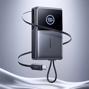 Joyroom 22.5W Elve Series Mini Power Bank 10000mAh With Buil-in Retractable Cable Flexeng - JR-PR1 B