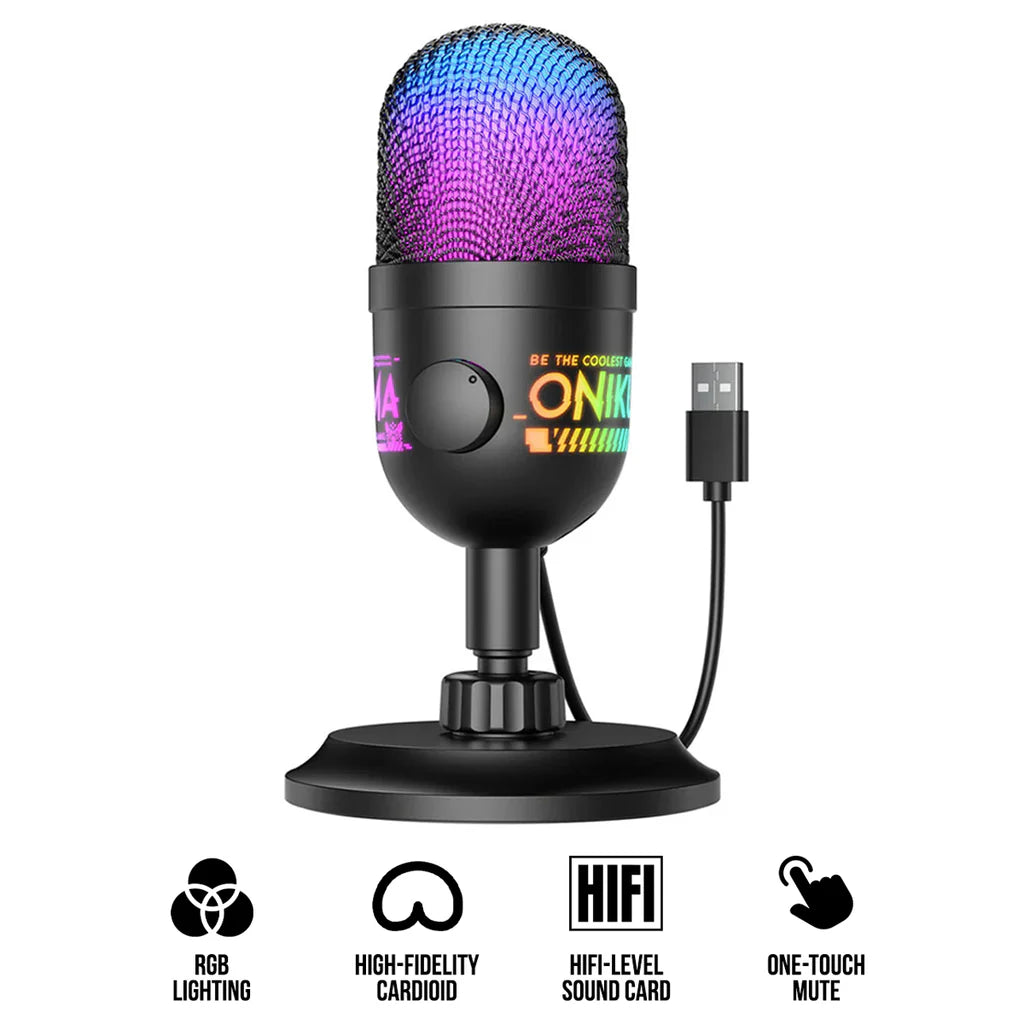 Onikuma Gaming USB Condenser Microphone - M930 Black