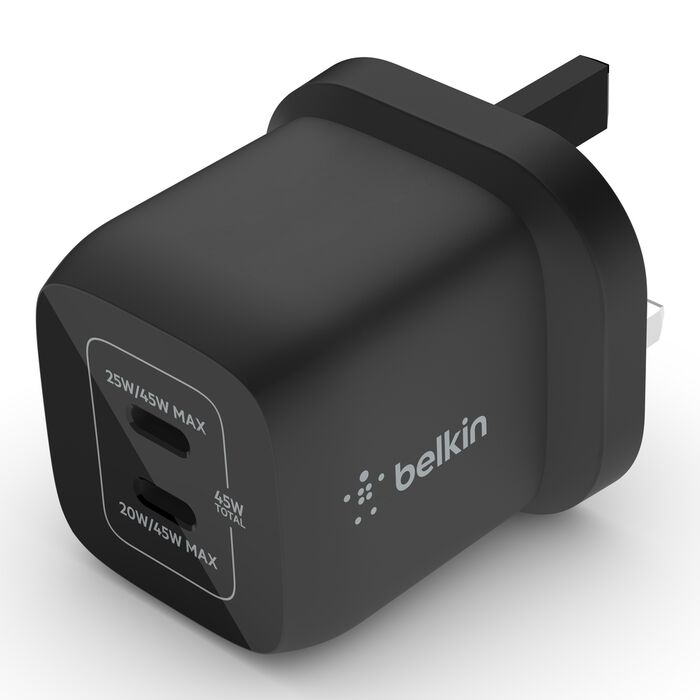 Belkin Boost Chare Pro GAN Dual Wall Charger 45W