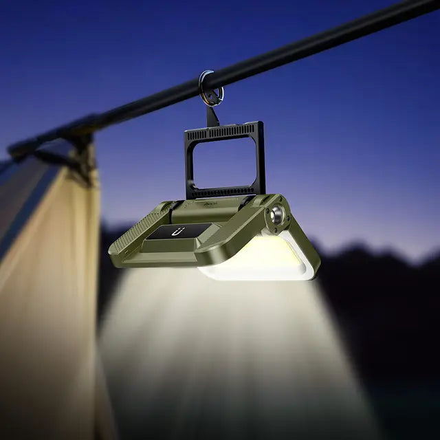 ‎hoco Multifunctional Camping Lamp Folding Magnetic And Solar Charging DL22 Green