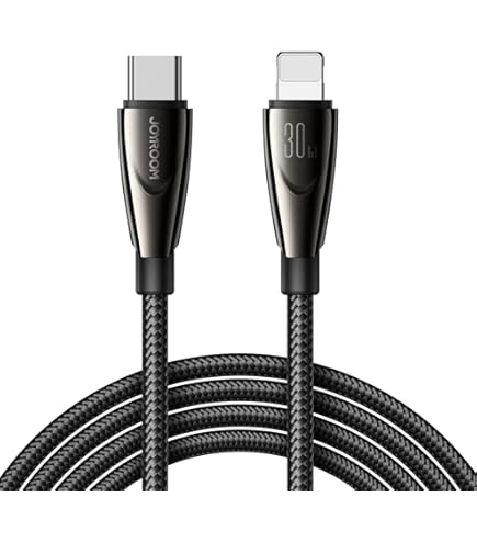 Joyroom 90* Fast Charging Data Cable Type-c to Lightning 30W S-A56 - Black