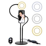 Cell Phone Stander With LED Ring Light