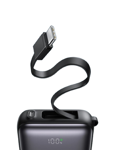 Joyroom Mini Fast Charging Power Bank 10000mAh With Type-C Dual Cables 22.5W - JR-PB27