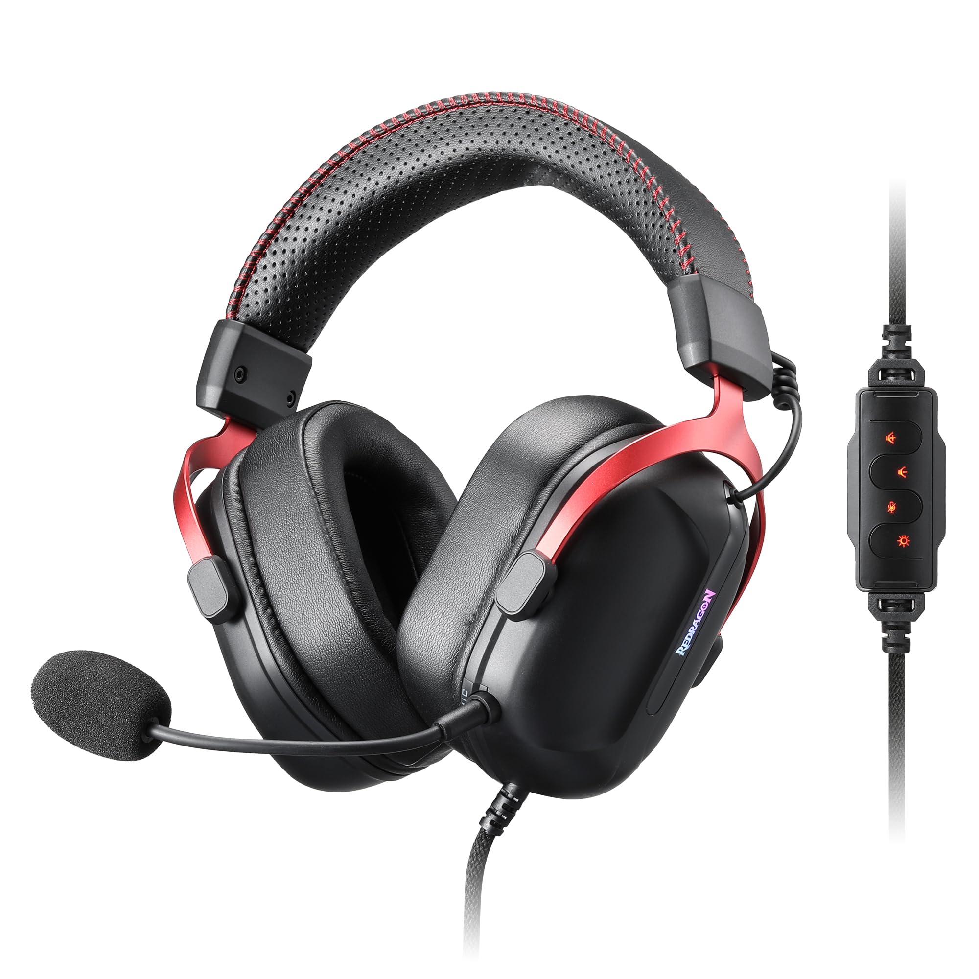 Redragon Cybill Gaming Headset With Aluminium Frame Detachable Mic (H312)