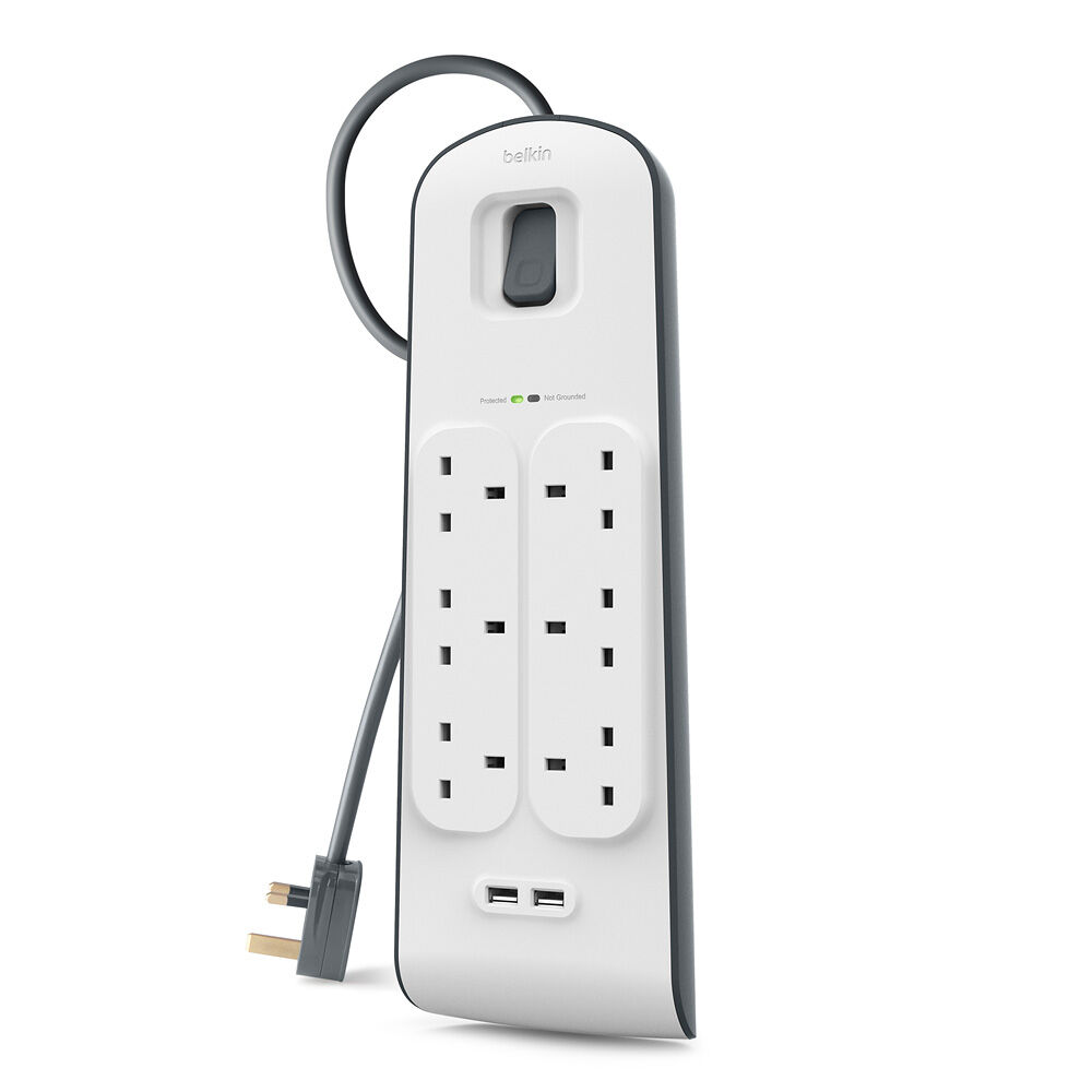 Belkin Surge Plus 6 OutLet 2 USB Strio 2m