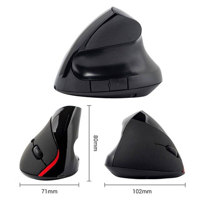 Jeqang Wireless Vertical Mouse - JW-581 Purple