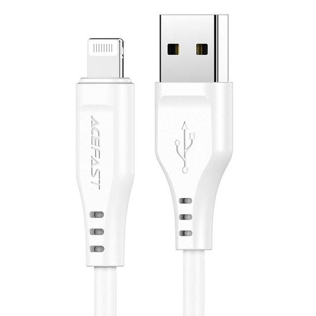 Acefast Soft And Durable Superb Durability USB-A TO Lightning Cable 1.2m - C3-02 White