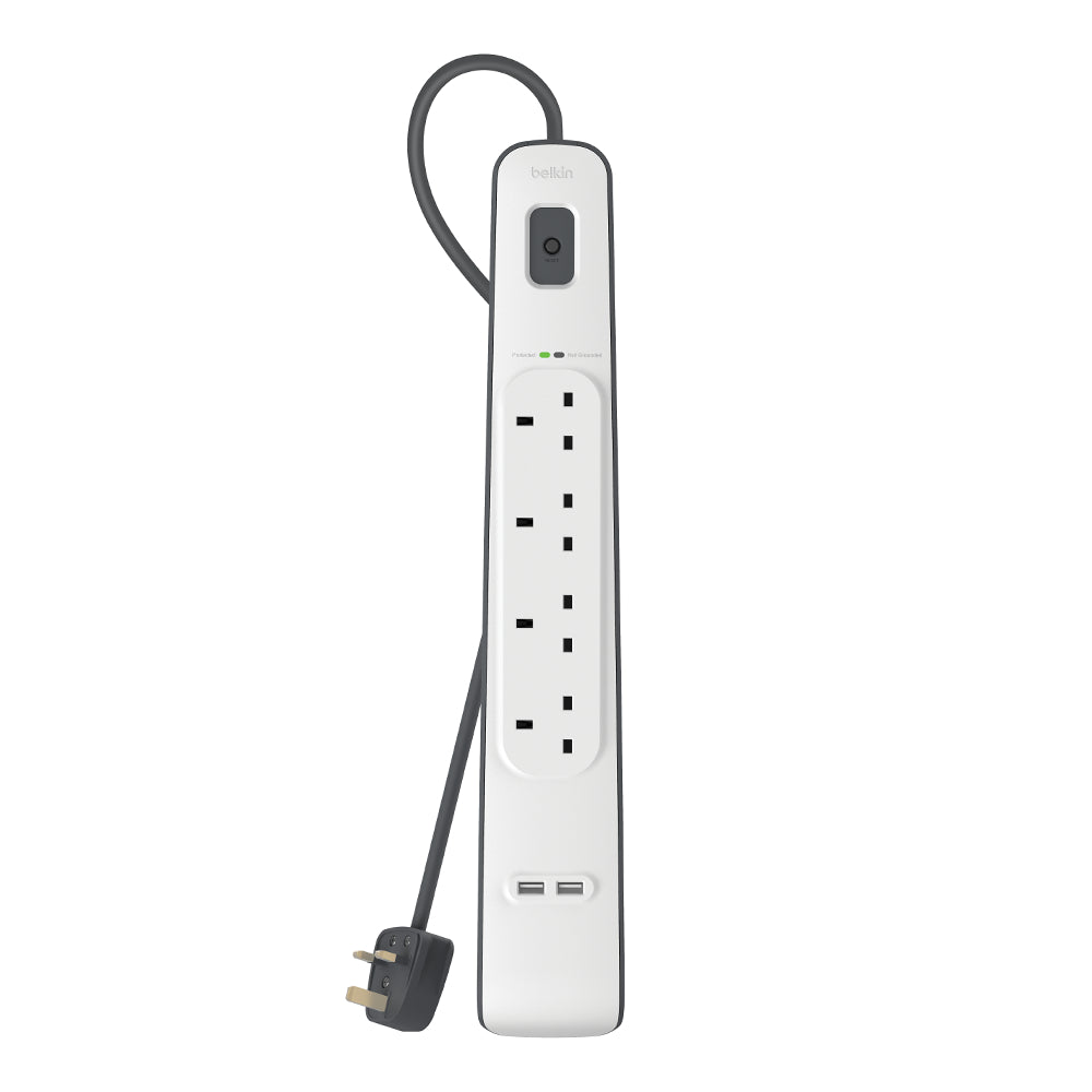 مقبس حماية التيار الزائد من Belkin Surge Plus 2 USB