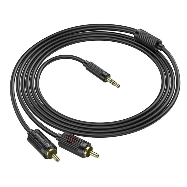 Hoco 3.5mm YO 2Rca Gold Plated Plug Audio Cable UPA28 Black