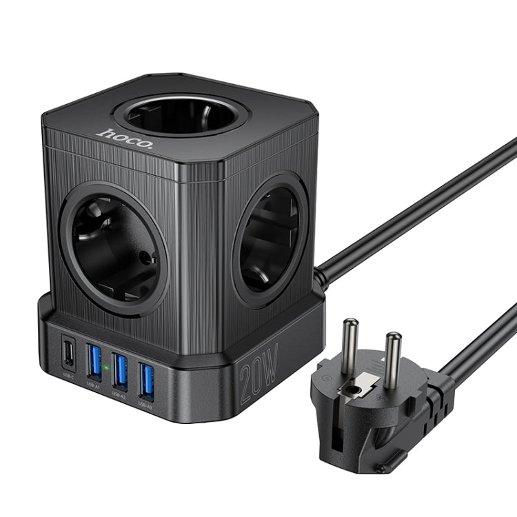 Hoco 1C3A+5 Sokets Multifunctional Safe Charger 4000W/20W NS8