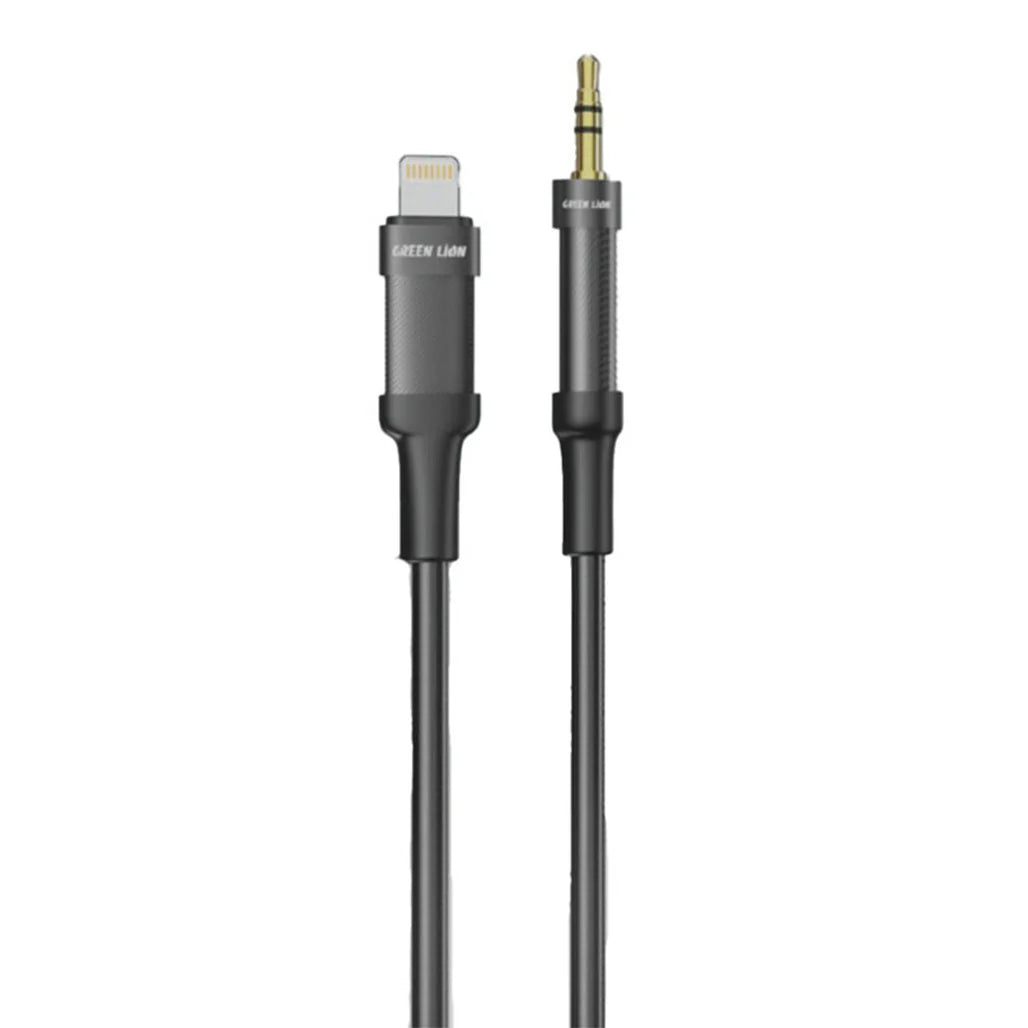 Green Lion High Quality Sound Cable Aux TO Lightning 1.2M Black