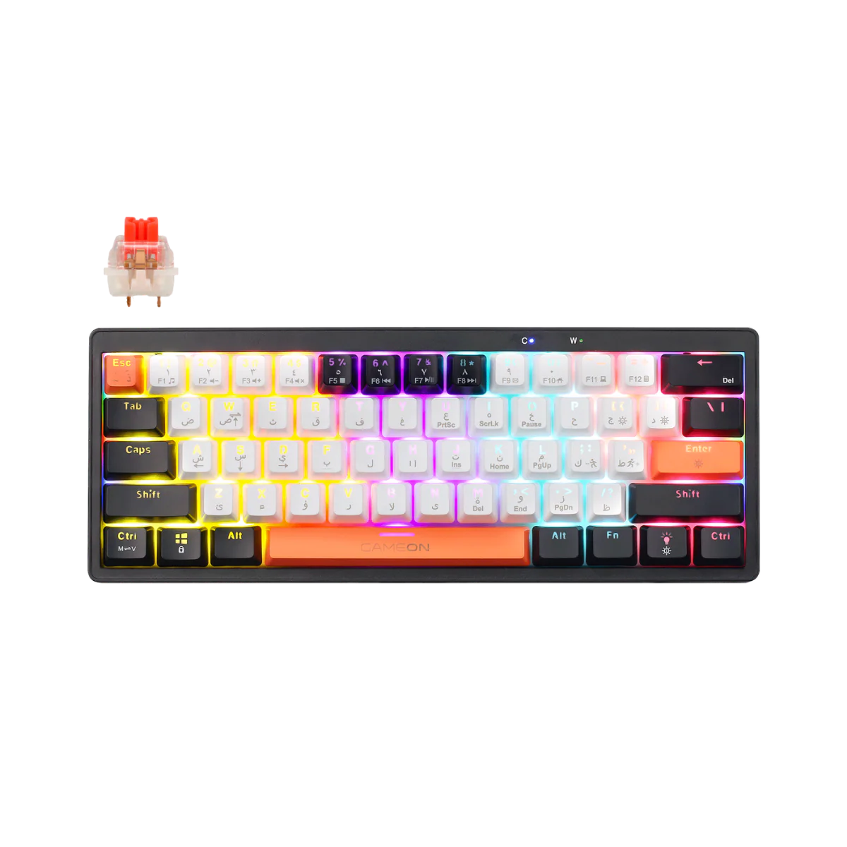 Gameon 60% Mecanical Keybrod Aerox Series - GOMK160-RS White