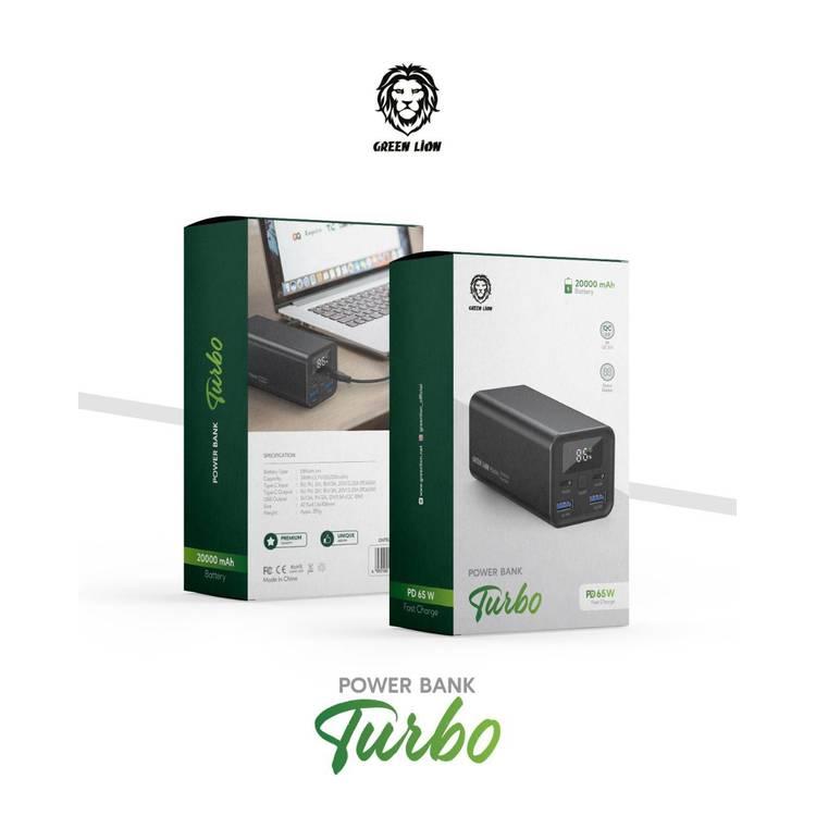Green Lion Turbo Fast Charger PD 65W 20.000 Mah