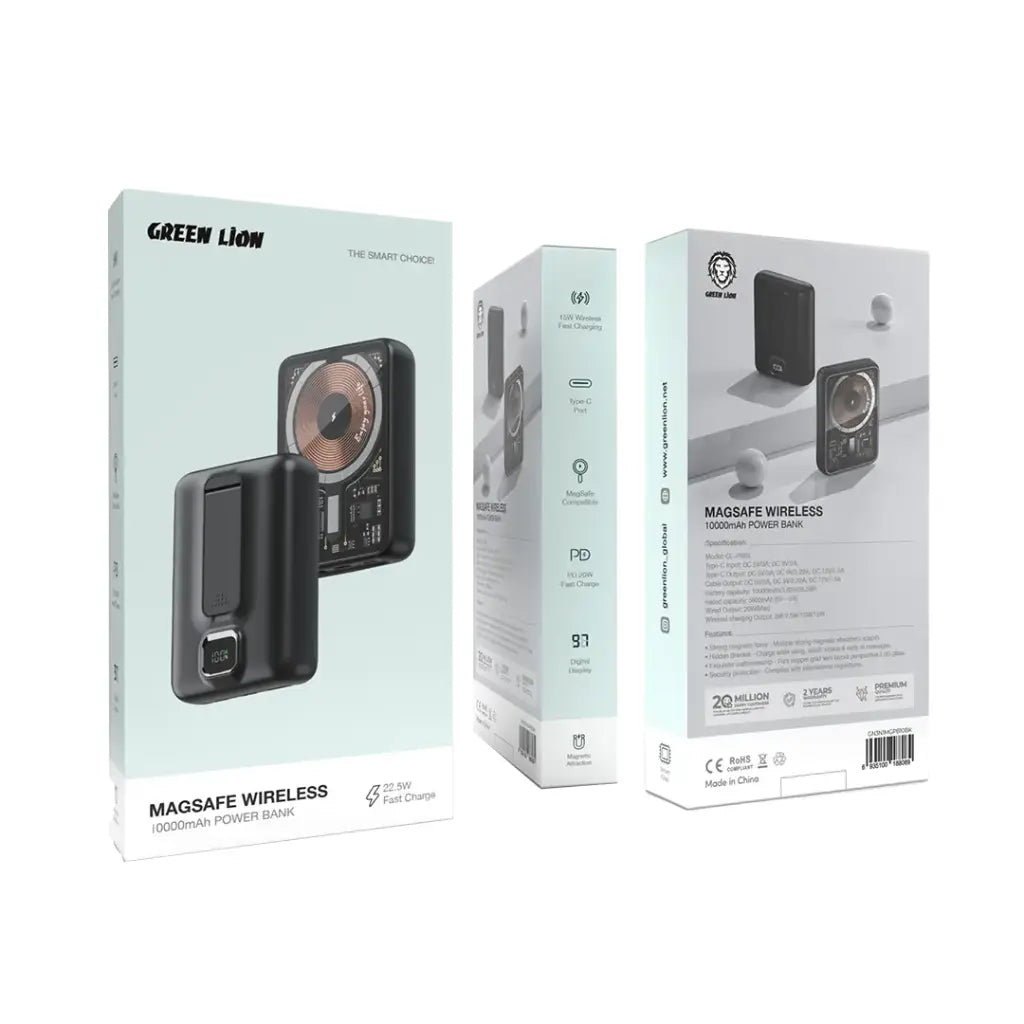 Green Lion Chambers Magsafe 10000mAh Power Bank 22.5 Fast Charge
