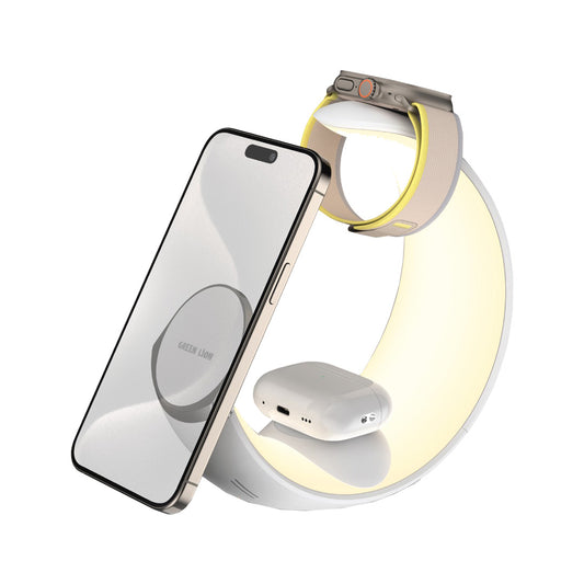 Green Lion Moon Charge 4 IN 1 Wireless Charger - White