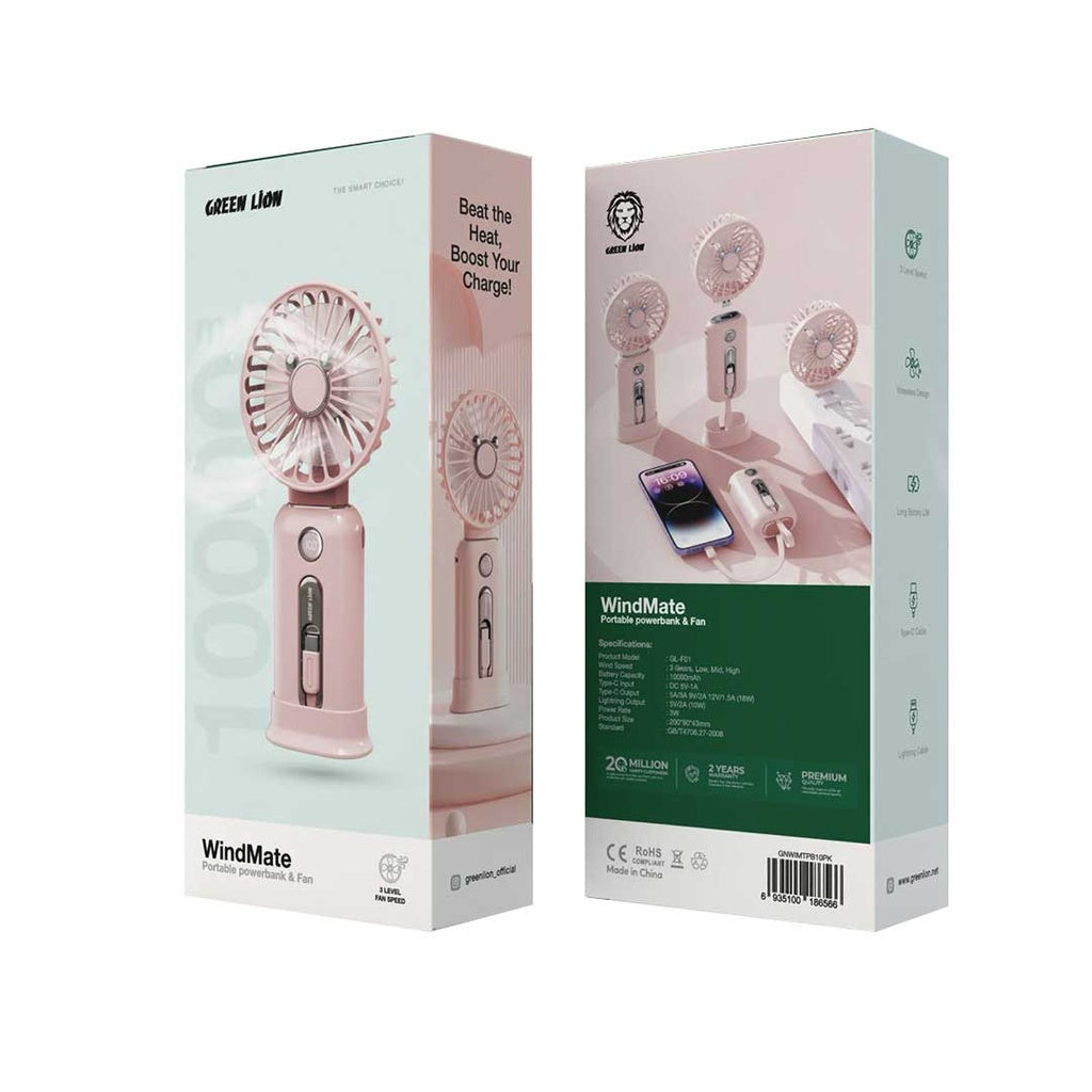 Green Lion WindMate Protble Powerbank & Fan