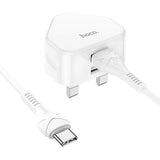Hoco Dual Port Charger Set With Cable Usb-A TO Typ-C 1M C90B