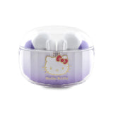 Hello Kitty True Wireless Earbuds With Charging Base - White + Purple