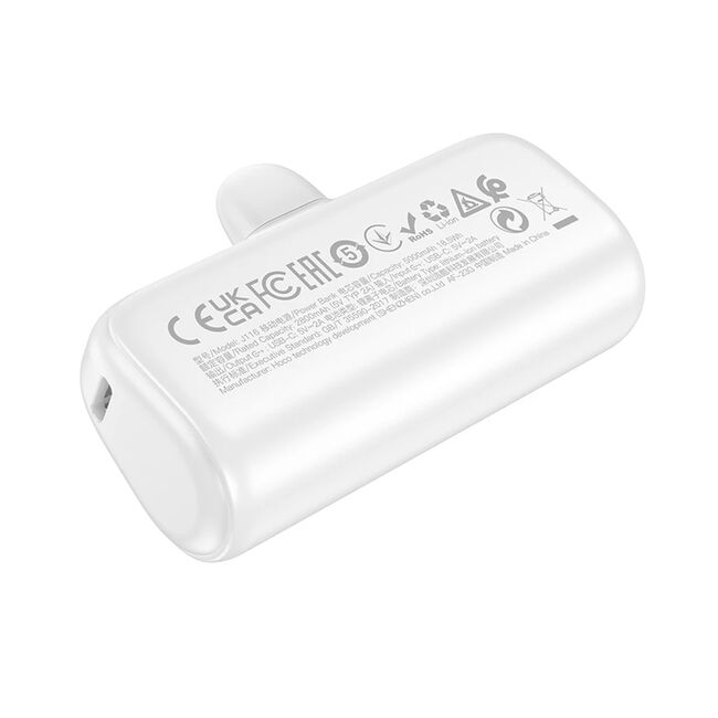 hoco Mini Pocket Power Bank For USB-C 5000mAh J116 - White