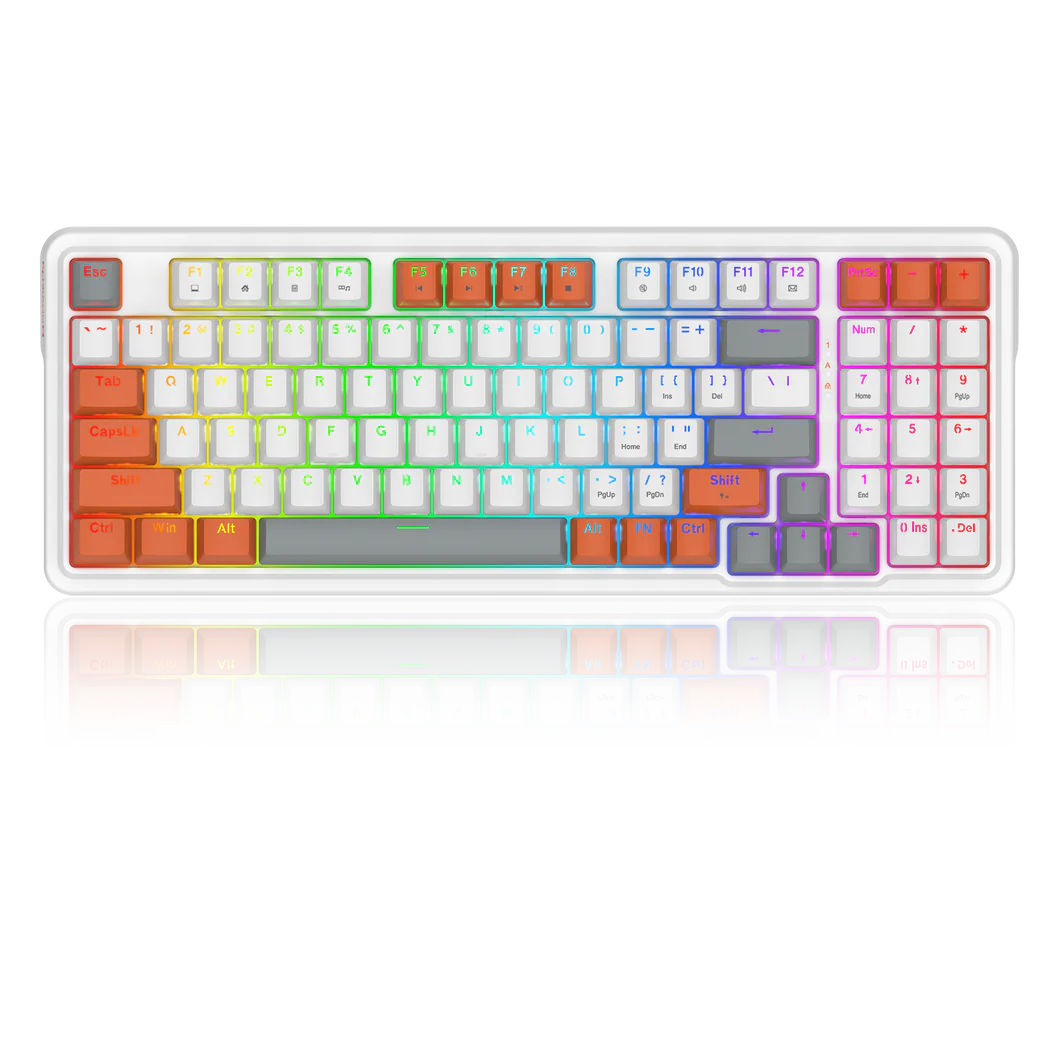 Redragon Gloria 94 Keys Wired Hot Swappable Gasket Mechanical Keyboard RGB (664WOG)