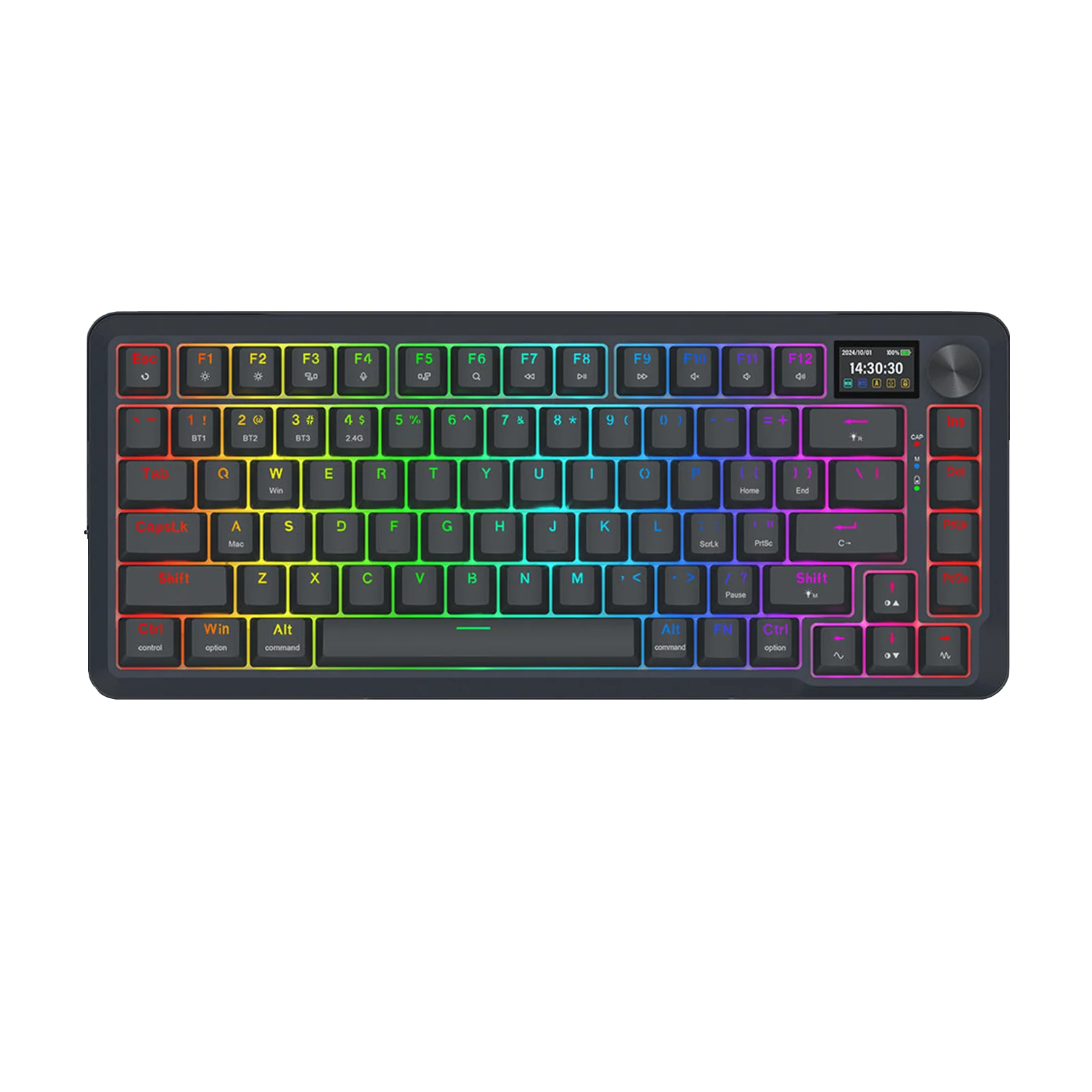 Redragon Flekagt Pro Anrt Wired 2.4g Wireless BT 3 Modes Gasket Mounted Mechanical Keyboard - K708GF