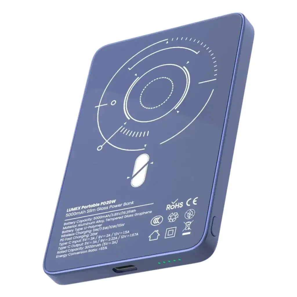 Levelo Lumex Slim Magnetic Power Bank 5000mAh White