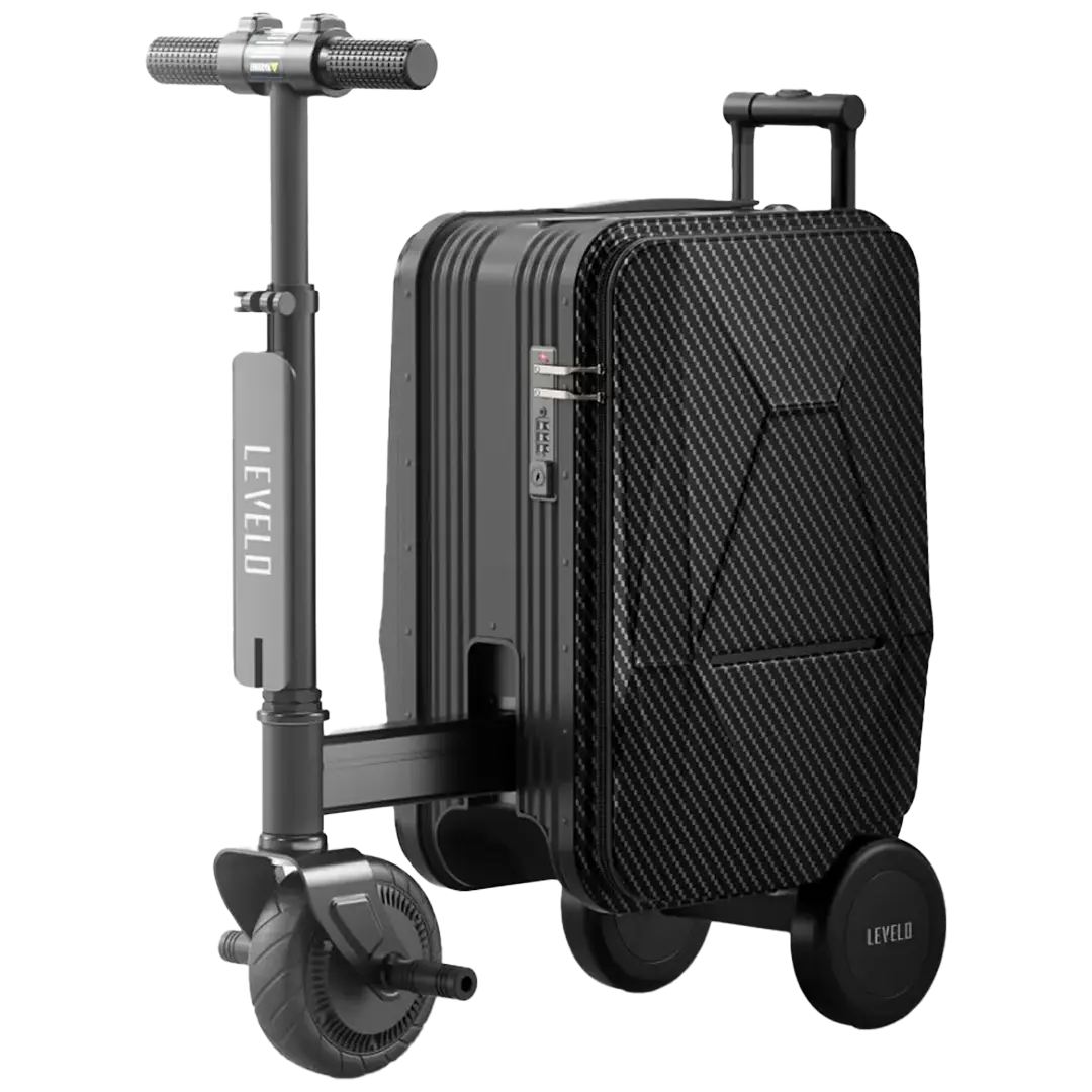 Levelo Ride Carry Explore Spark-E Portable E-Scooter Luggage Black