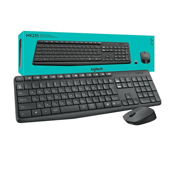 Logitech Durable Simple Wireless MK235 - Black